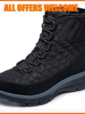 Memory Foam Ankle Boots Water Repellent Faux Fur Lining